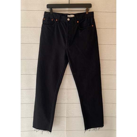 RE/DONE Jeans High Rise Stove Pipe Black - Picture 2 of 7